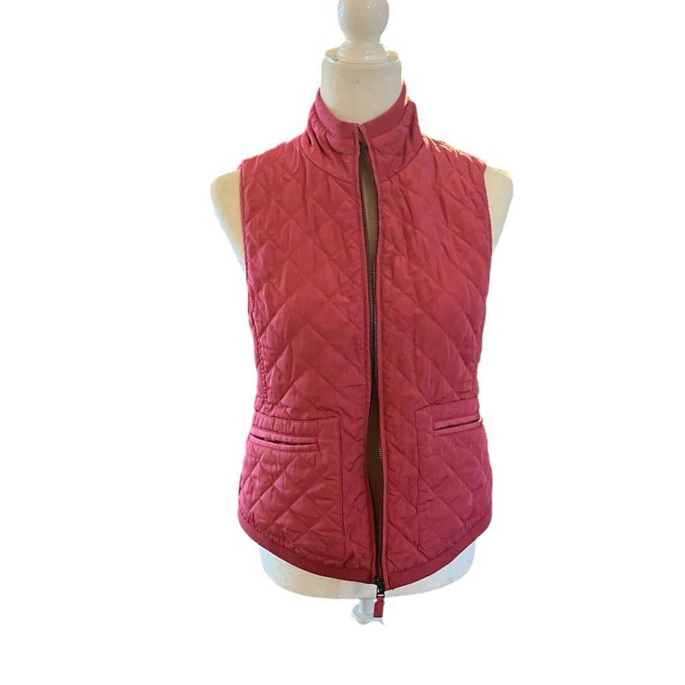 Talbots Hot Pink Quilted Vest Size S/M - Picture 2 of 7